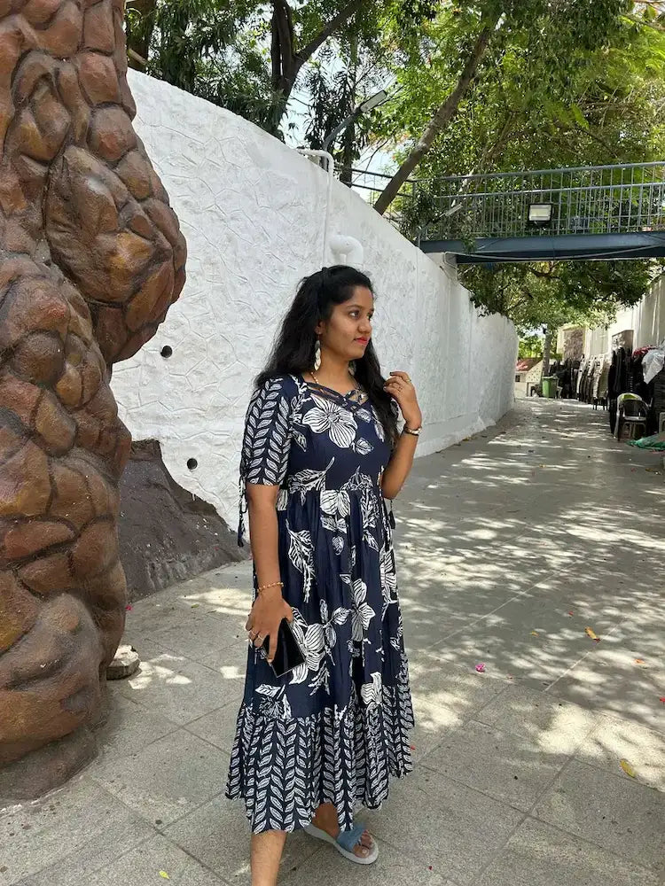 Pure Cotton Blue Maxi